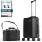 Travely Handgepäck Set - 2 teilig - Handgepäck Koffer 55x40x20 & Reisetasche 40x20x25cm - perfekt geeignet für Ryanair Priority