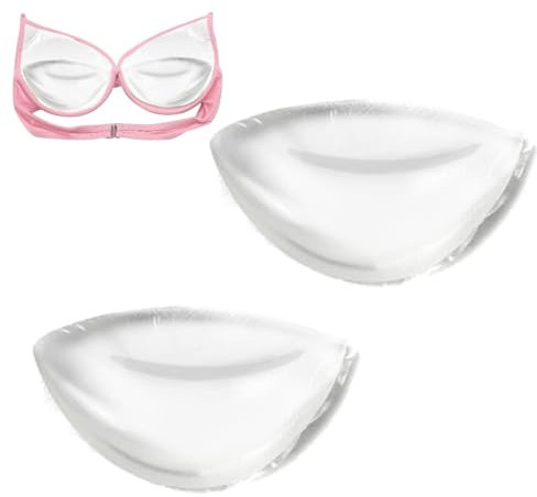 1 Pair Silicone Breast Enhancers for Bras, Silicone Breasts Insert Pads Chicken Breast Fillets Push Up Booster Pads Bra Fillers Up to 2 Cup Size Boost for Women Girls Bikini Swimsuit Dresses (Clear)