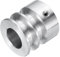 QUARKZMAN Doppelrillen Aluminiumlegierung V-Typ Riemenscheibe 16mm Bohrung 30mm Außendurchmesser für Motorwellen-Bohrmaschine 6mm (1/4) PU-Formband