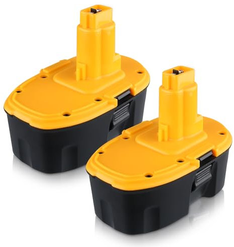 2 Stück 4,6 Ah 18 V DC9096 NI-Mh-Akku-Ersatz für Dewalt 18 V Akku, kompatibel mit Dewalt Akku DC9098 DC9099 DW9096 DE9039 DE9095 DE9096 DE9098