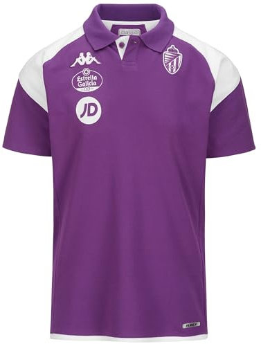 Kappa - Polo, Uomo, Viola, Cotone, Football, ANGAT 7 Valladolid, Taglia: M