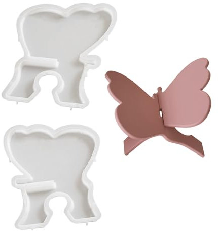 Moldes multifuncionales de silicona con forma de mariposa, soporte de libros de silicona, molde de soporte de libros de mariposa para manualidades