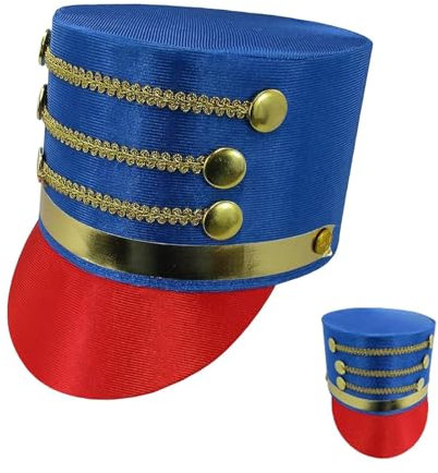 Ceprznvey Nutcracker Hat, Drum Major Hat, Marching Band Majorette Toy Hat, Nutcracker Costume Hat, Marching Band Hat, Creative Drum Majorette Nutcracker Soldier Hat for Adults, Teenagers, Boyfriend