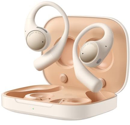 HONOR Earbuds Open Auricolari True Wireless con AI Live Translation, 3-Mic ANC Noise Cancelling Wireless Headphones, Bluetooth Headphones IP54 Waterproof 22H Battery Life, Android/iOS,Oro