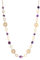 Dazylleco Collana Donna Oro a Catena Lunga Collana Lunghe Boho con Perline di Pietre Naturali Irregolare Gioiello Elegante per Matrimoni Feste Regali di Compleanno Bigiotteria Oro(Amethyst)