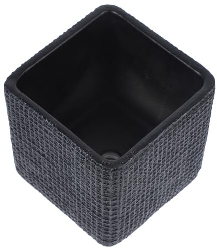 Toyvian Nordic Style Blumenkübel Mit Drainagelöchern Einfache Quadratische Gestaltung Für Sukkulenten Und Zimmerpflanzen Für Zuhause Büro Und Garten Schwarz Mit Muster