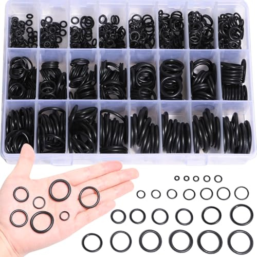 Shengbowi Rubber O-Ring Assortment Kit 24 Sizes 740 Pcs Washer Gasket | Pressure Washer Plumbing Various Sealing Repair Air Gas Connections Automotive Car Auto Vehicle Repair Repair