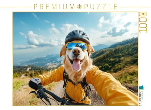 Puzzle · Der Trail Ruft und ich Belle zurück | Cooler Hund macht Outdoorsport · 1000 Teile · Lege-Größe 64 × 48 cm · CALVENDO Puzzle