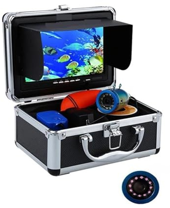 OUHFCASN 1000TVL Fishing Camera 7 Inch 30M Underwater Camera 12pcs Infrared Lamp Fish Finder for Sea, Lake, Boat, and Kayak Fishing(50M infrared LED DVR)