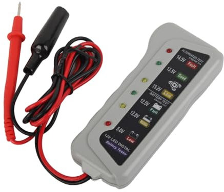 BAFOVY Battery Tester Checker Analyzer for 12V Car Motorcycle with Quick Detection Polarity Reverse Protection Versatile Testing