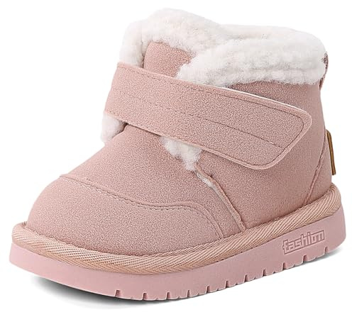 LACOFIA Stivali Invernali Bambini Stivaletti Caldi Neve Bambino Scarpe Invernali con Fodera con Suola in Gomma Antiscivolo 20-27 EU