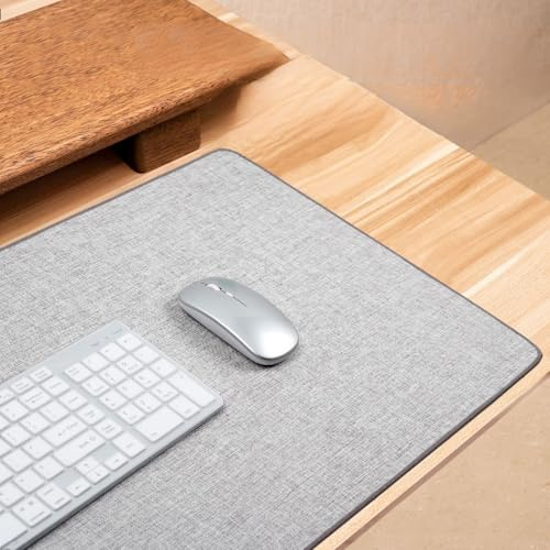 Surwin Gaming Mauspad Groß Multifunktionales Office Mousepad, Laptop Schreibunterlage, Mauspads mit Baumwolle Leinen, für Computerbüro, kabellose Maus (Grau,800x400x4mm)