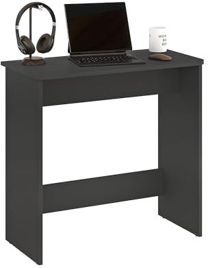 KOMTO Kleiner Schreibtisch Anthrazit – Computertisch, PC Tisch für Büro, Schmaler Arbeitstisch, Büro Tisch | Small Desk Zipp 79,5 x 39 x 75,5 cm
