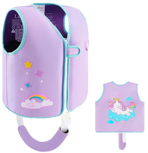 Lechin Schwimmweste Kinder Schwimmhilfe aus Neopren und EPE Hilfsweste zum Schwimmenlernen