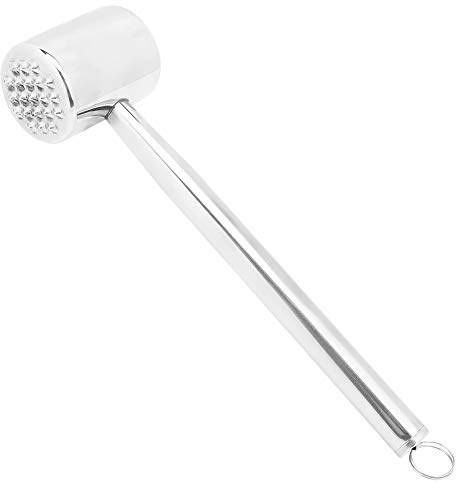 baginbaginbag Meat Tenderizer, Stainless Steel, for Kitchen, Dual-Sided Hammer, with Hanging Ring, Comfortable Handle, Professional Tool
