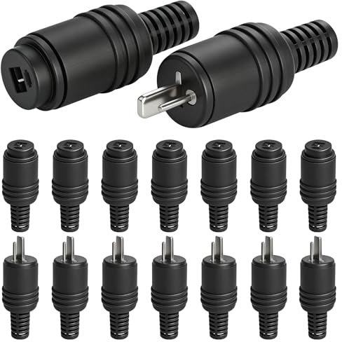 16 Stück 2-polige DIN-Lautsprecherstecker und -buchsen mit Schraubklemmen | Für Audioverbindungen und DIY, 8 Paar männliche/weibliche HiFi-Lautsprecherkabelstecker, kein Löten erforderlich
