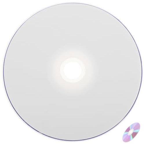 AMUSLESUR Audio CD Blank Discs 50 Pack 0.25 Diameter Silver for High-Capacity Music and Telephone Recording Use