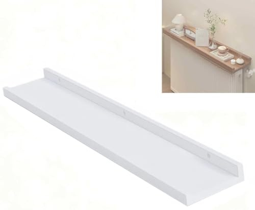 Wooden Radiator Shelf Maximize Space,Wall Mounted Floating Shelf,Indoor over Radiator Shelfs Heat Covers for Home,Dust-Proof,Load Capacity 30Kg for Living Room Bedroom Hallway C,90x15cm/35x6in