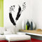 Grandora W5382 Wandtattoo Federn mit Vögel I schwarz M-Set I Wohnzimmer Schlafzimmer Feder Vogel Aufkleber Wandaufkleber Wandsticker