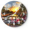 Modern Wanduhr Bikes Kanal Amsterdam Architektur 40x40cm Rund Groß Wand Uhr Glas Analog Zimmeruhren Küche Büro Wohnzimmer Glasuhr Wall Clock Dekoration Design Wanddekoration Küchenuhr C4AR40x40-3081