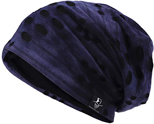 VECRY Herren Slouch Hollow Mütze Thin Sommer Cap Strickmützen Beanie Skullcap (Multi-Lila)