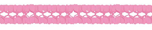 PARTY DISCOUNT Girlande, 16 x 16 cm, 4 m lang, rosa