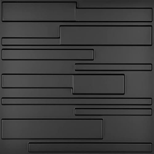 Art3d A10032BK Panneaux muraux 3D, Noir