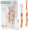 Cherish Baby Care Baby Zahnbürste, Kinderzahnbürste & Fingerling in einem Set (3-24 Monate) - Sicherheitsgeprüft & 100% BPA-frei, Aus Lebensmittelechtem Silkon (orange)