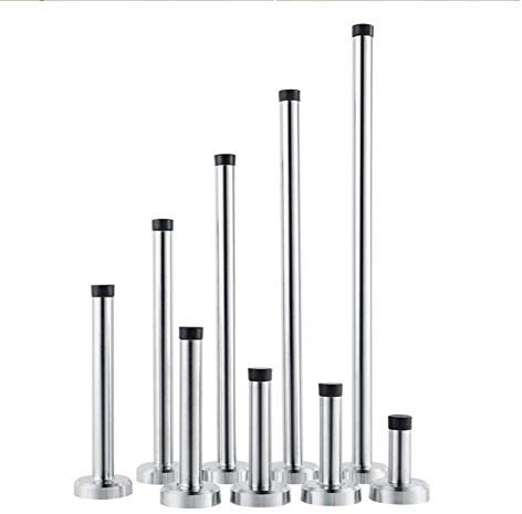 ZPPZ Wandtürstopper Edelstahl Türanschlag Stopper Wandmontage Türstopper Hochleistungs-Edelstahl-Stoßdämpfer-Gummipuffer für die Wand 18cm