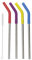 Colourworks Trinkhalme Wiederverwendbar, Strohhalme Plastik mit Reinigungsbürste, Umweltfreundlicher Mehrweg Strohhalm/Trinkhalm, Zero Waste Produkte, Edelstahl, 23 cm (5-teiliges Set)