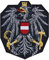 Österreich Aufnäher Wappen der Republik Österreich Bundesadler Aufbügler Austria Wappen Patch Eagle Biker/Rocker/Austria-Fan Flicken für Jeans/Hut/Shirt/Jacke | 75x90mm