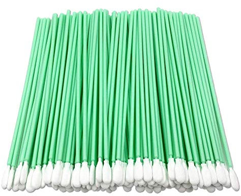 200 pièces de bâtonnets de nettoyage en mousse Tampons de nettoyage en mousse pour imprimante à jet d'encre, tête d'impression, appareil photo, lentille optique, équipement optique.