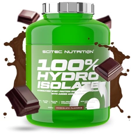 Scitec Nutrition 100% Hydro Isolate - Hydrolysiertes Molkenprotein | Schnell aufnehmbares Eiweiß zum Muskelaufbau - Mit L-Glutamin & L-Arginin - zuckerfrei, glutenfrei - 2000 g, Schokolade