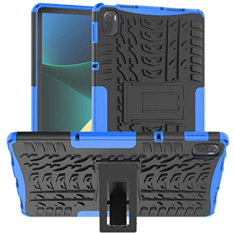 Kemocy Coque pour Xiaomi Pad 5 / Xiaomi Pad 5 Pro 5G, Housse de Protection en PC & TPU avec Support pour Tablette Xiaomi Mi Pad 5 /Mi Pad 5 11 Pouces 2021 Etui Pochette,Bleu foncé