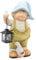 Wichtelstube-Kollektion Gartenfigur XL Hans mit Gans und Laterne Dekofigur Outdoor 40cm hoch Gartedeko Wetterfest für Außen Polyresin