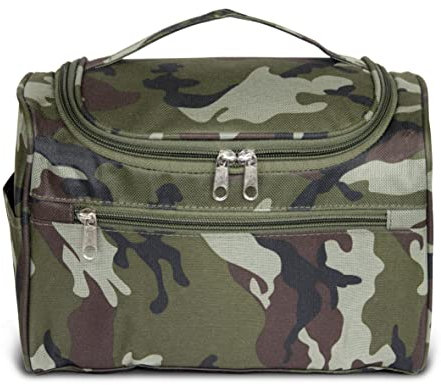 Kosmetiktasche zum Aufhängen Kinston, Grün / Camouflage, Kosmetiktasche Vanity Camouflage