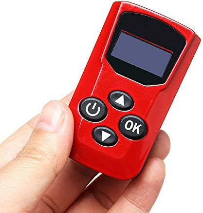 Baceyong 12V/24V LCD Thermostat Display Switch with Remote Control for Diesel Air Parking Heater Vehicle, Heater Controller Red