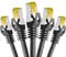 BIGtec LAN Kabel 5 Stück 1,5m Netzwerkkabel CAT7 Ethernet Internet Patchkabel CAT.7 schwarz Gigabit doppelt geschirmt Netzwerke Router Switch 2 x Stecker RJ45 kompatibel zu CAT.5 CAT.6 CAT.6a CAT.8