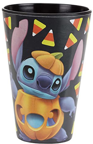 Zrike Brands Disney Stitch Jack O'Lantern Black Tumblers Set of 4 for Adults Standard