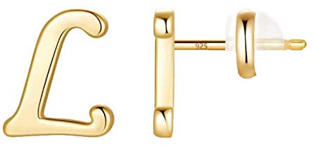 26 ohrringe Frauen Alphabet mit goldenen Nieten ohrringe goldene Zubehör Ohrringe Vorne Und Hinten