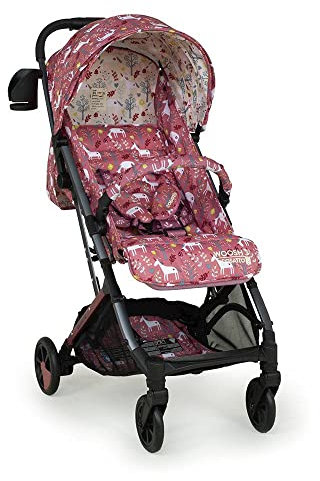 COSATTO Woosh 3 - Leichter Kinderwagen ab Geburt bis 25kg.Einfaches Zusammenklappen mit 1 Hand,kompakt, Teleskopgriff,extra großer Einkaufskorb,Becherhalter, Stoßstange & Regenschutz (Unicorn Garden)