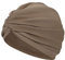 ITODA Turban Damen Mode Kappe Afrikanisch Kopftuch Kopfwickel Mütze Vorgebunden Knot Schlafhut Baumwolle Turbanhut Elasitisch Schlafmütze Plissee Kopfbedeckung für Haarverlust Schlafen Freizeit Khaki