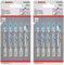 Bosch Professional 5x Jigsaw Blade T 118 A Basic for Metal (for Steel sheets, Accessories Jigsaw) (Pack of 2)