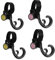 TOYANDONA 4pcs Stroller Hooks Rotatable Buggy Hangers for and Key Storage Durable Material for Parents Yellow Red Color Set