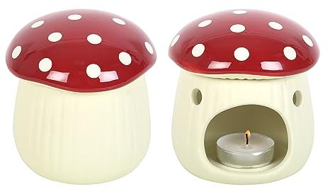 Entzückender Pilz-Wachsbrenner, Duftölwärmer, Aromatherapie-Teelichthalter, auffälliger Raumduft, beruhigender Duft, Fliegenpilz-Öl-Diffusor