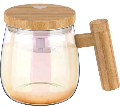 400ml Self Stirring Mug 7000rpm High Speed Electric Mixing Cup,Self Stirring Coffee Mug with Storage Handle, Portable Automatic Glass Mixing Coffee Mug for Home Office Coffee Milk(Colored)
