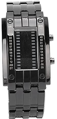 Herrenuhr, Modische Digitaluhr Mit Binärem Zeitmodus, Legierung, LED-Digitaluhren, wasserdichte Armbanduhr Für Damen Und Herren(Tarnung)