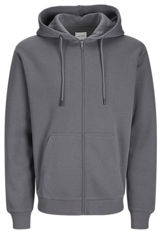 JACK & JONES Male Kapuzenjacke Einfarbig Kapuzenjacke | Relaxed Fit, Einfarbig, Langarm, Casual, Bei max. 40°C waschen