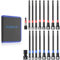 VORXEON 18pcs Magnetisches Steckschlüsselset 150mm SAE- Und Metrische 6mm-14mm&1/4-9/16 Schraubendreher Mit Schnellverschlussverlängerungen Schlagschrauberadaptern Bithalter Aufbewahrungstasche