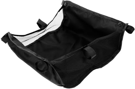 Kinderwagenkorb für Unten, Hängekorb, Oxford Gewebe, Schwarz | Netztasche als Zubehör für Kinderwagen, Leichter Ersatz für Unten, Passend für Kleine Buggy Modelle